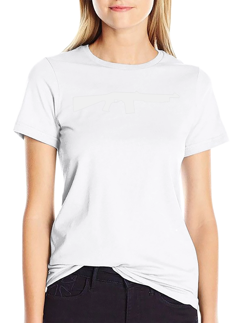 Gun Silhouette Graphic Tee - Bold Design Classic Fit