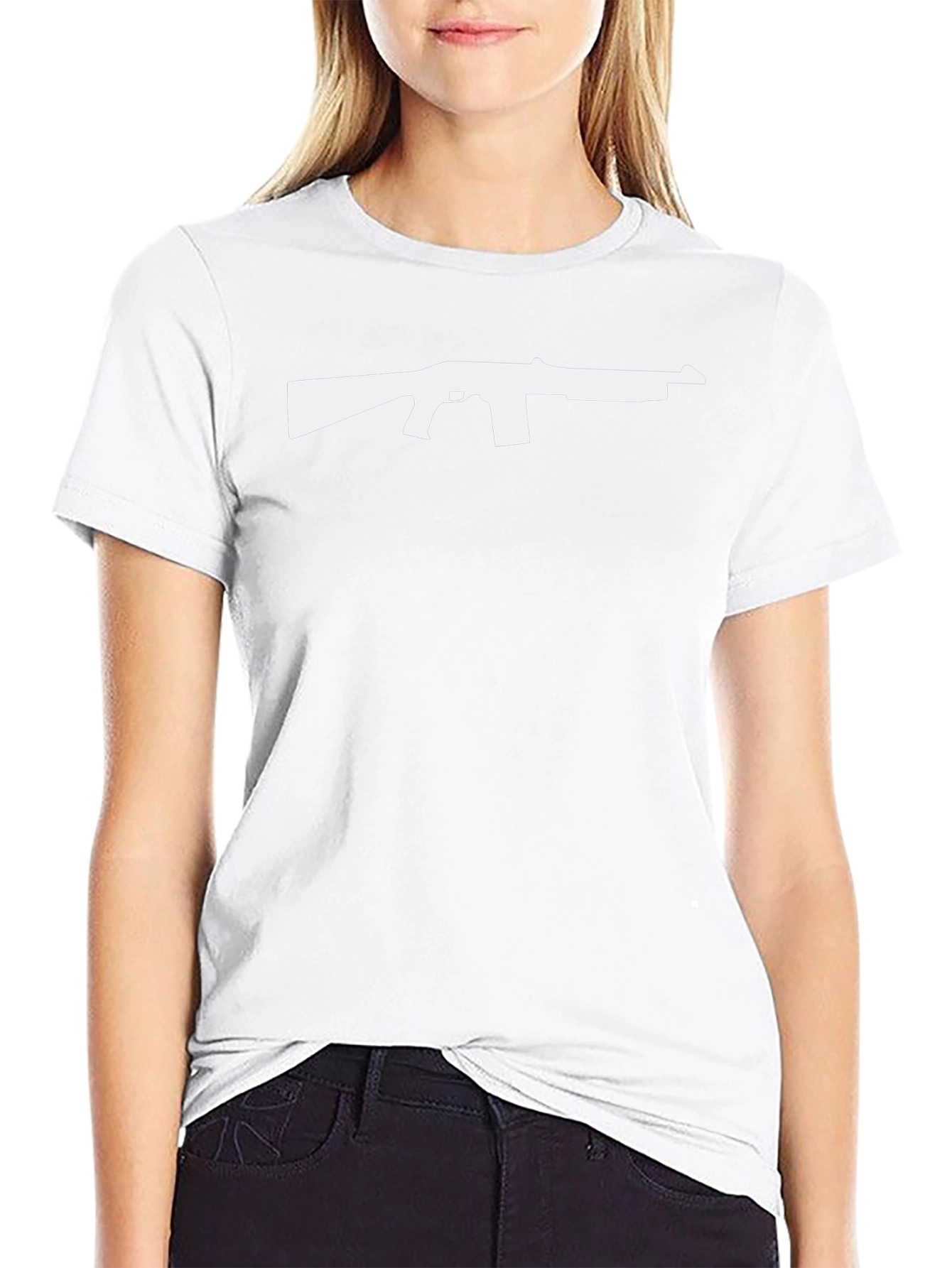 Gun Silhouette Graphic Tee - Bold Design Classic Fit