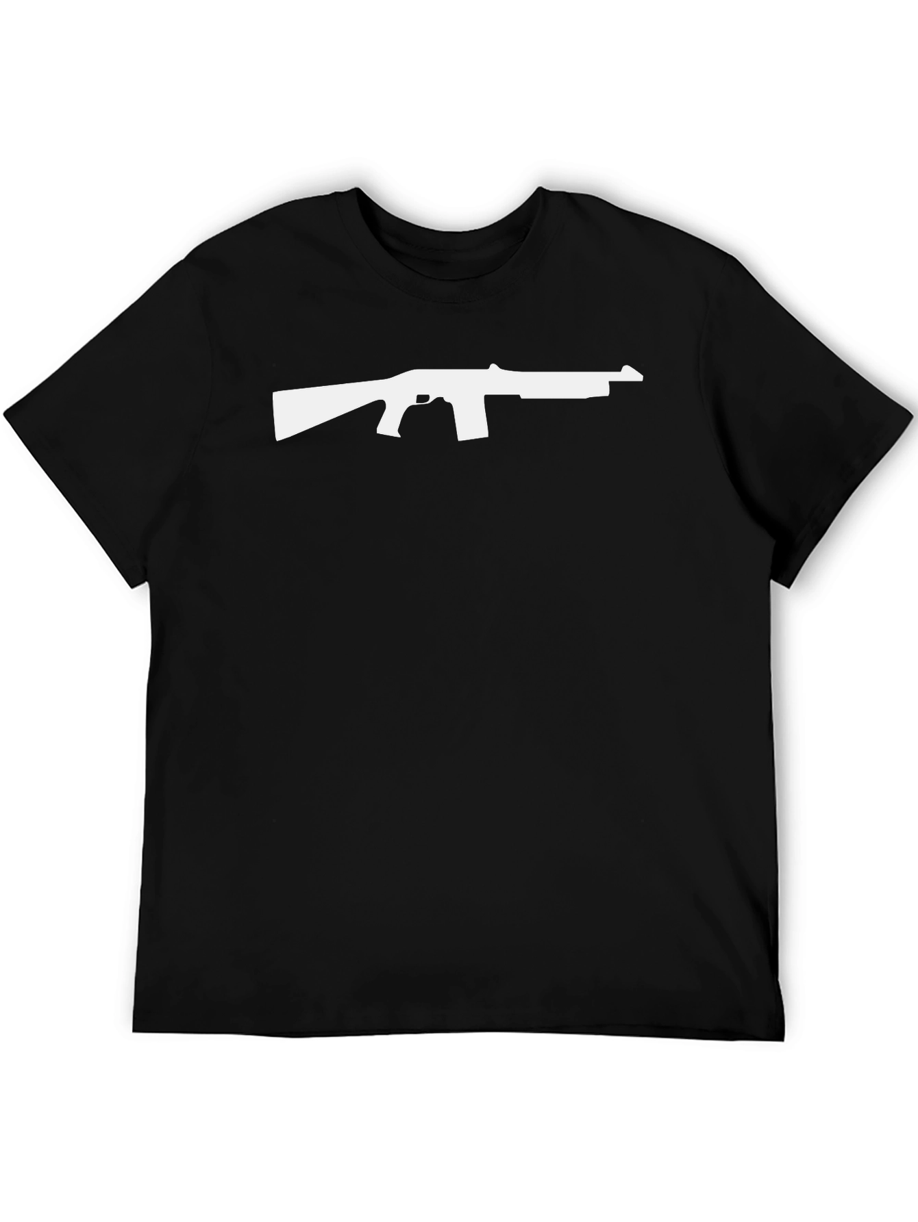 Gun Silhouette Graphic Tee - Bold Design Classic Fit