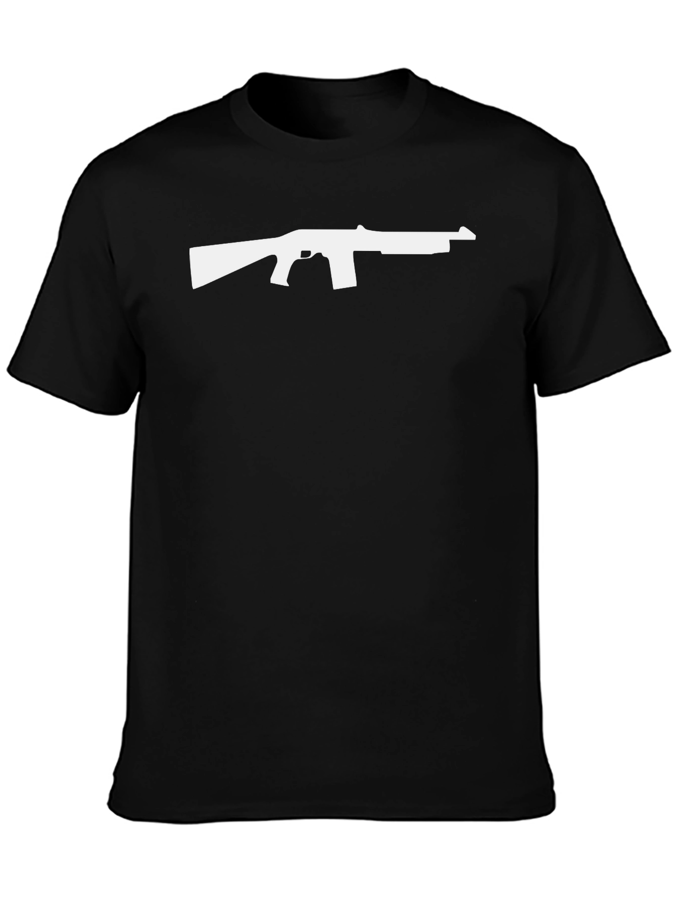 Gun Silhouette Graphic Tee - Bold Design Classic Fit