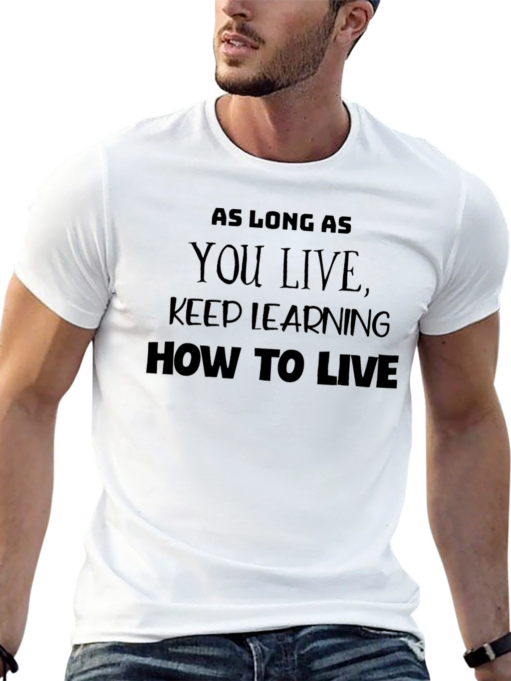Inspirational Life Quote Black T-Shirt