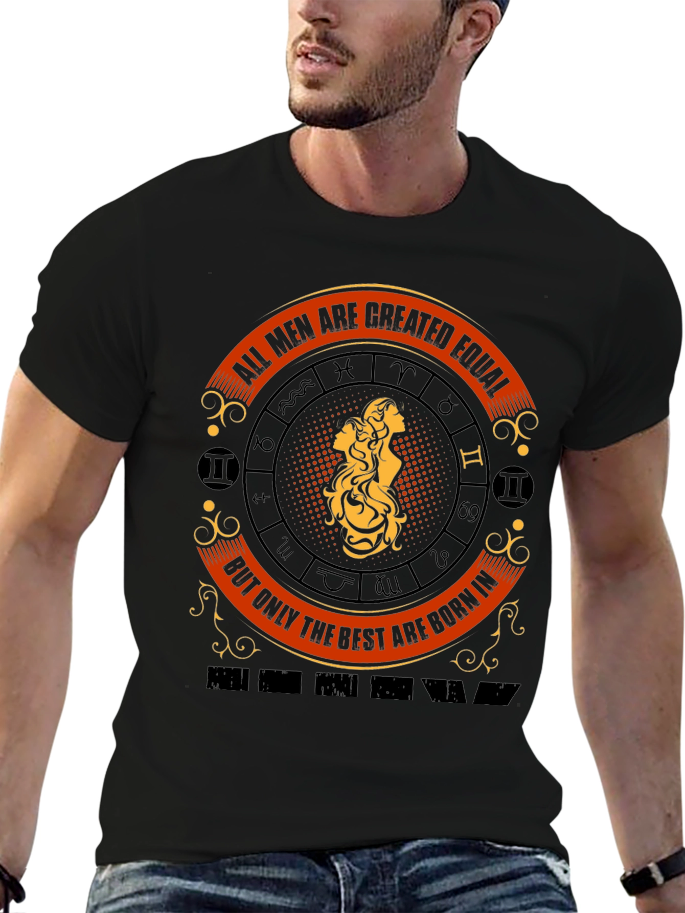 Zodiac Gemini Mens Graphic T-Shirt