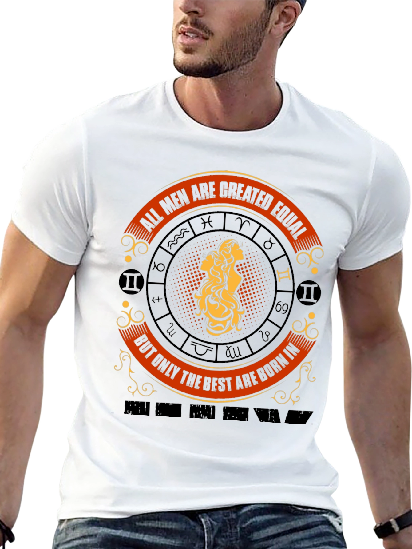 Zodiac Gemini Mens Graphic T-Shirt