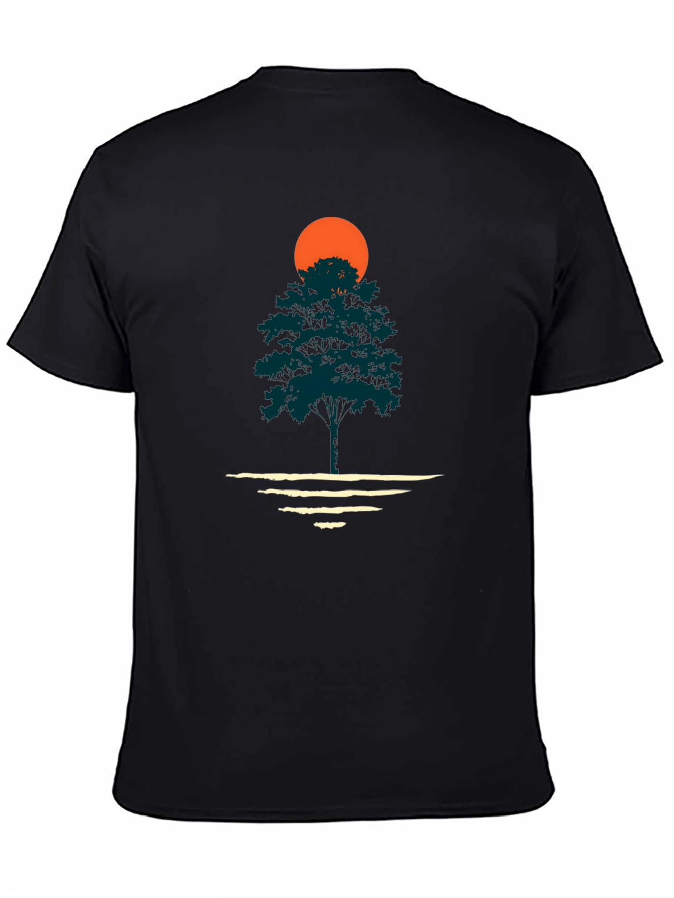 Nature Sunset Graphic Tee - Black
