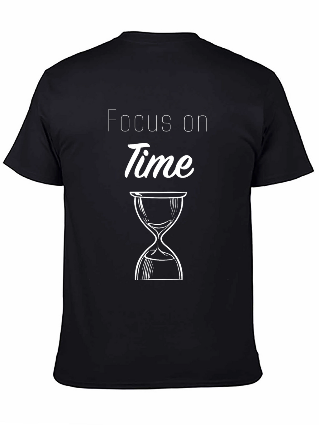 Focus on Time Black Graphic T-Shirt