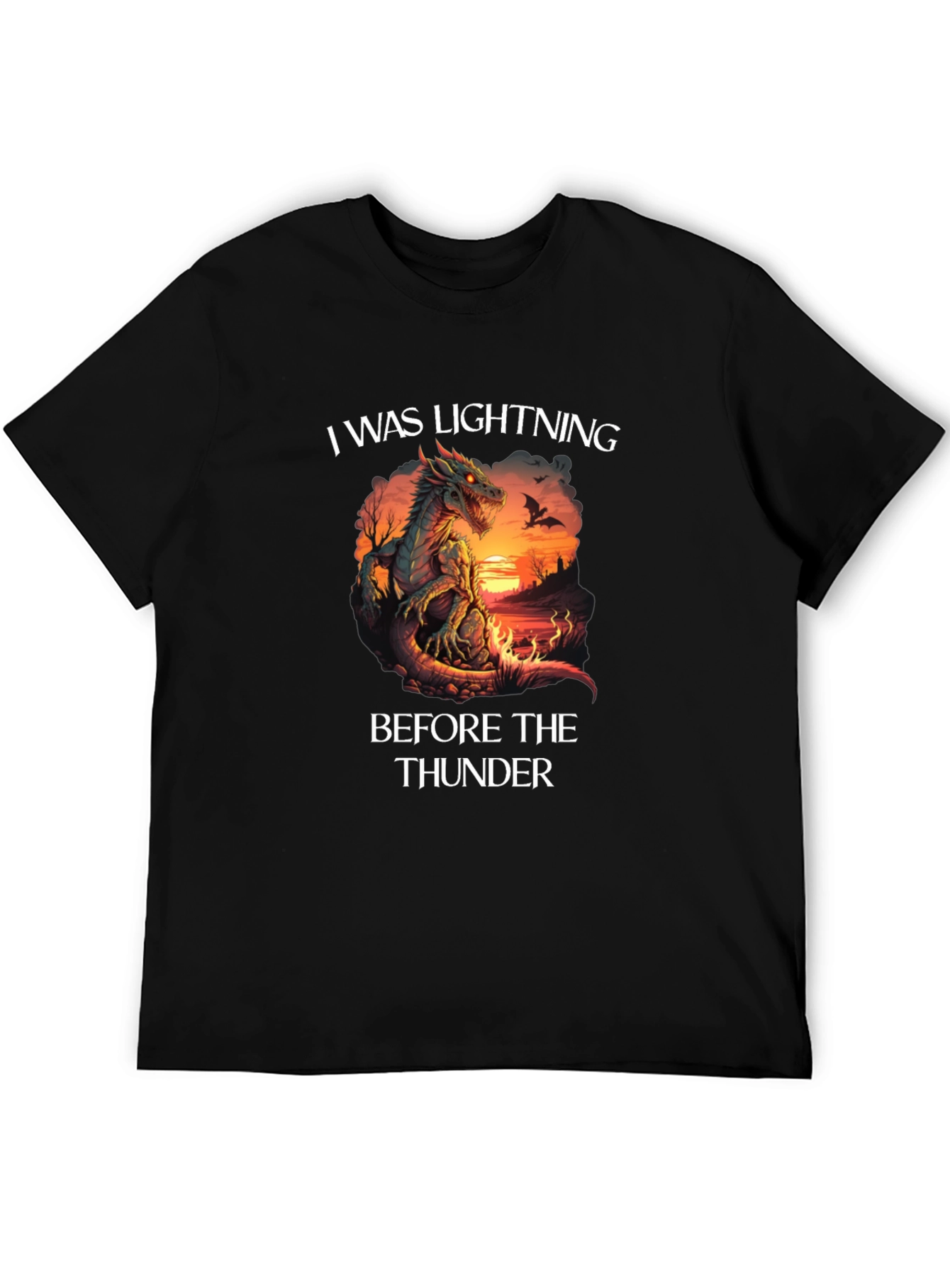 Dragon T-Shirt - I Was Lightning Before The Thunder Graphic Tee