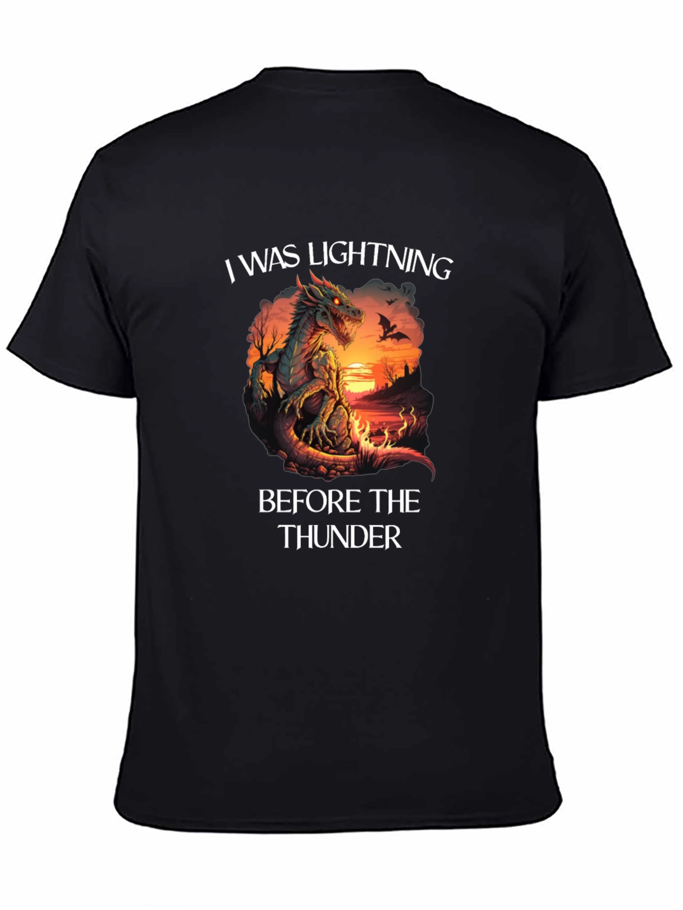 Dragon T-Shirt - I Was Lightning Before The Thunder Graphic Tee