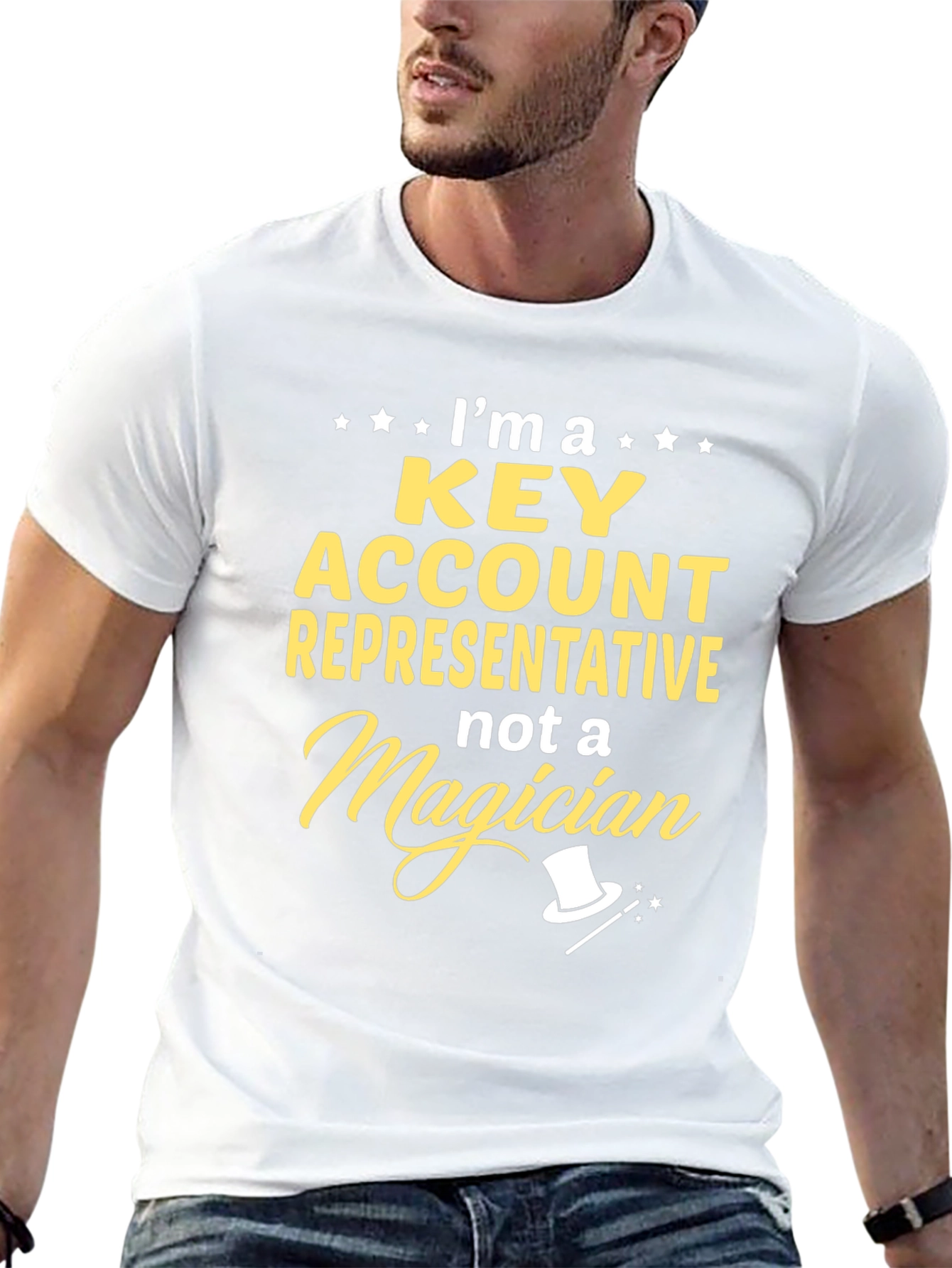 Key Account Representative Not A Magician Black T-Shirt