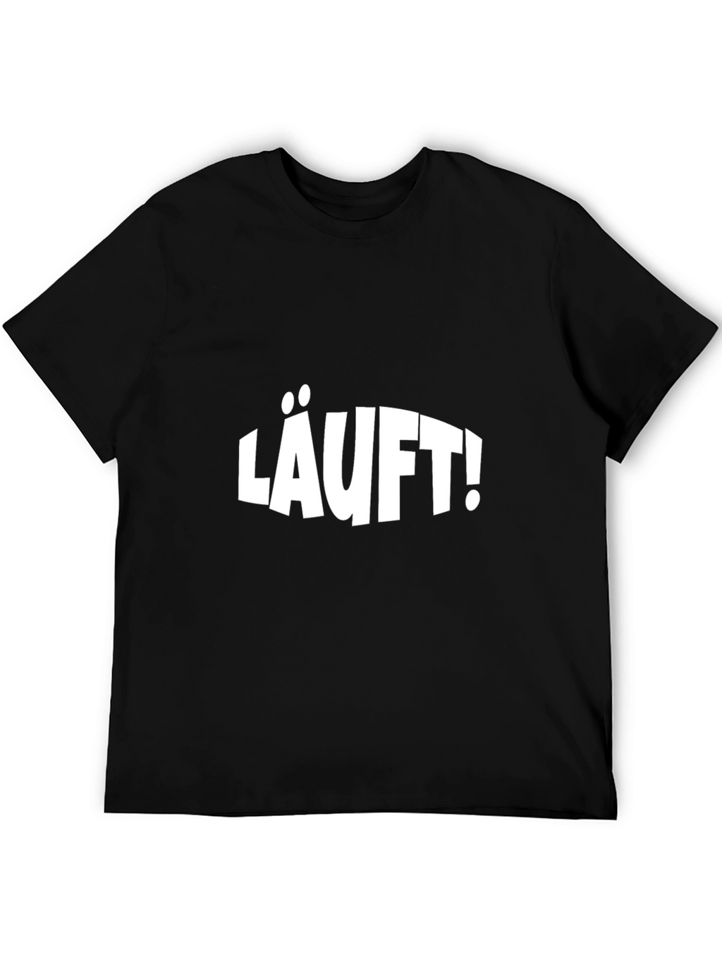 LÄUFT! Black Graphic Tee - German Phrase