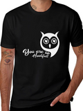 Hootifull Owl Graphic Black T-Shirt