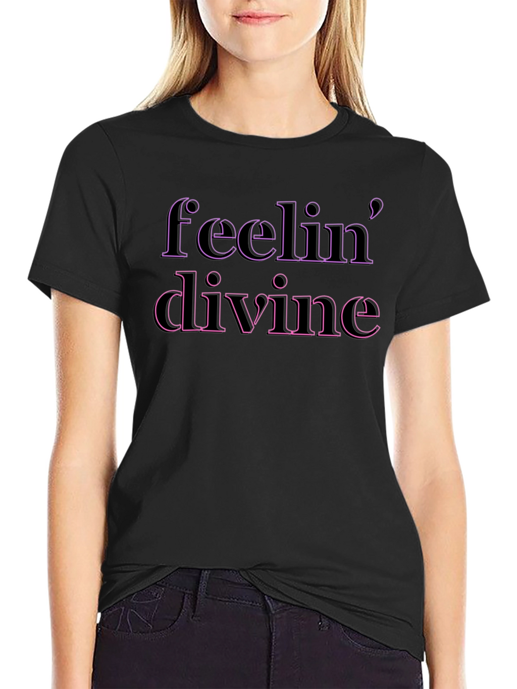 Feelin Divine Graphic Tee - Stylish Comfort
