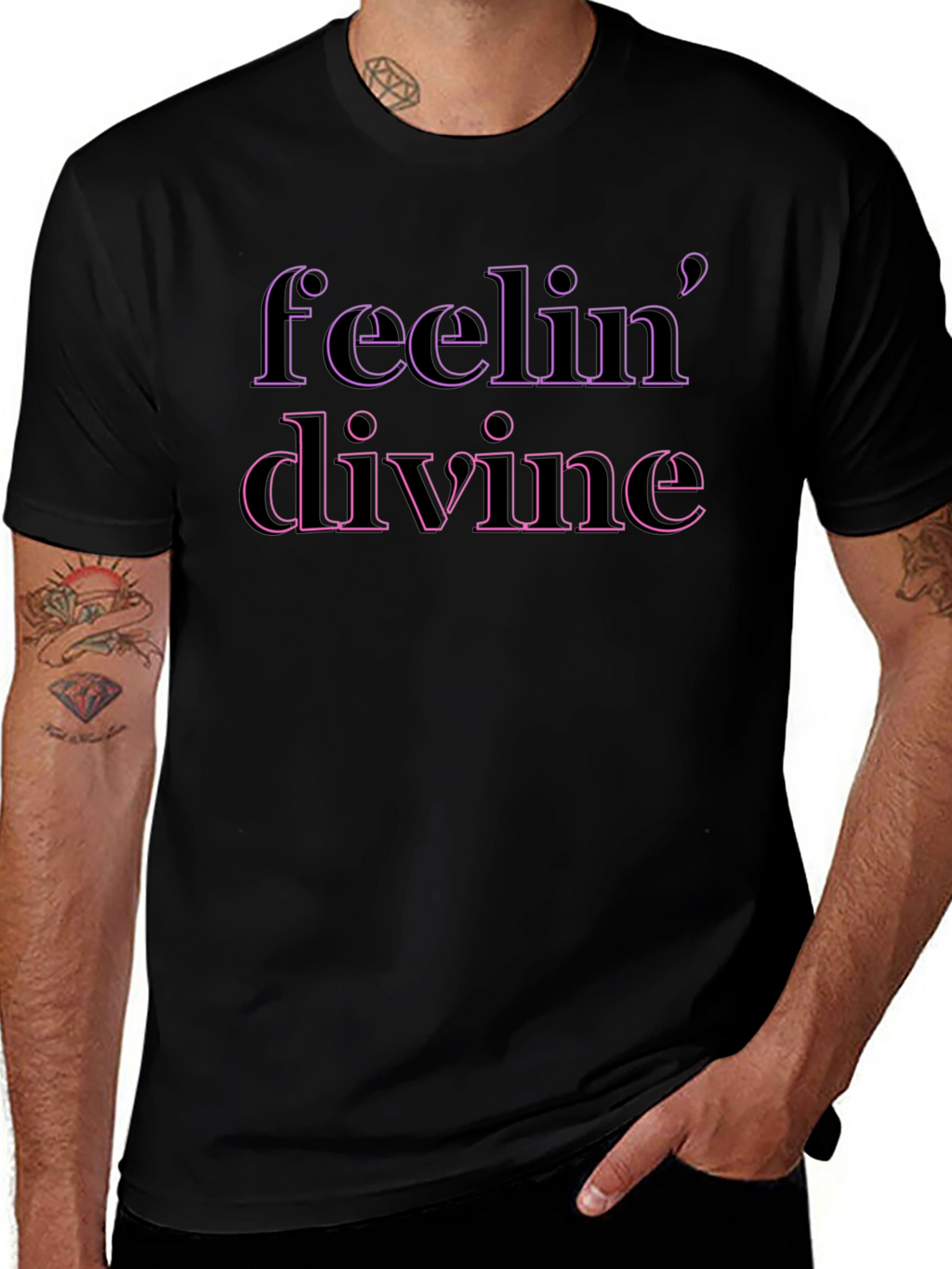 Feelin Divine Graphic Tee - Stylish Comfort