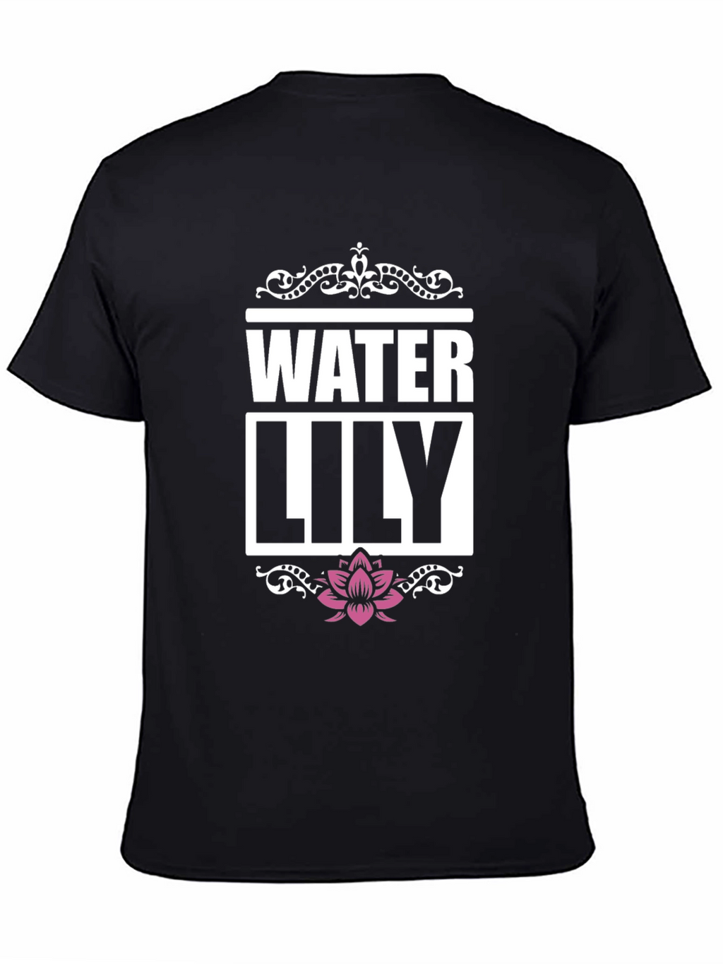 Water Lily Graphic Tee - Mens Black T-Shirt