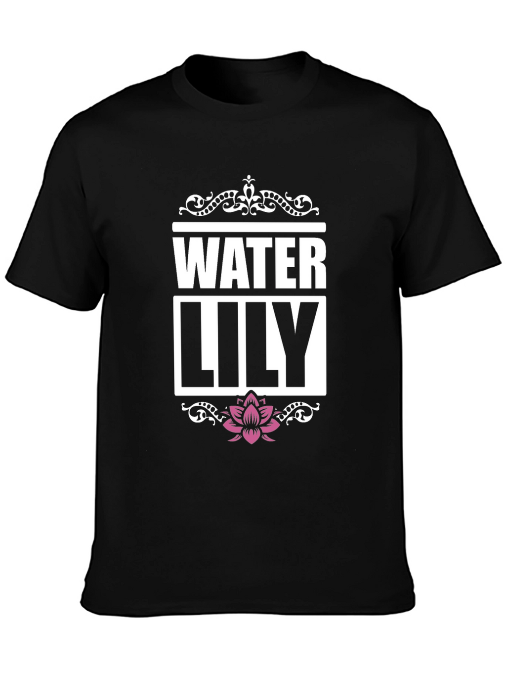 Water Lily Graphic Tee - Mens Black T-Shirt
