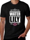 Water Lily Graphic Tee - Mens Black T-Shirt