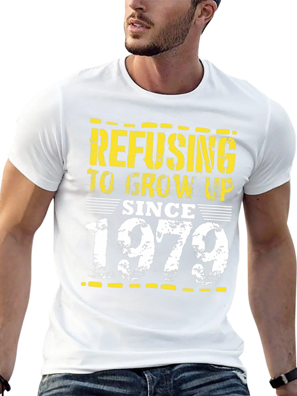 Refusing To Grow Up Since 1979 Black Tee