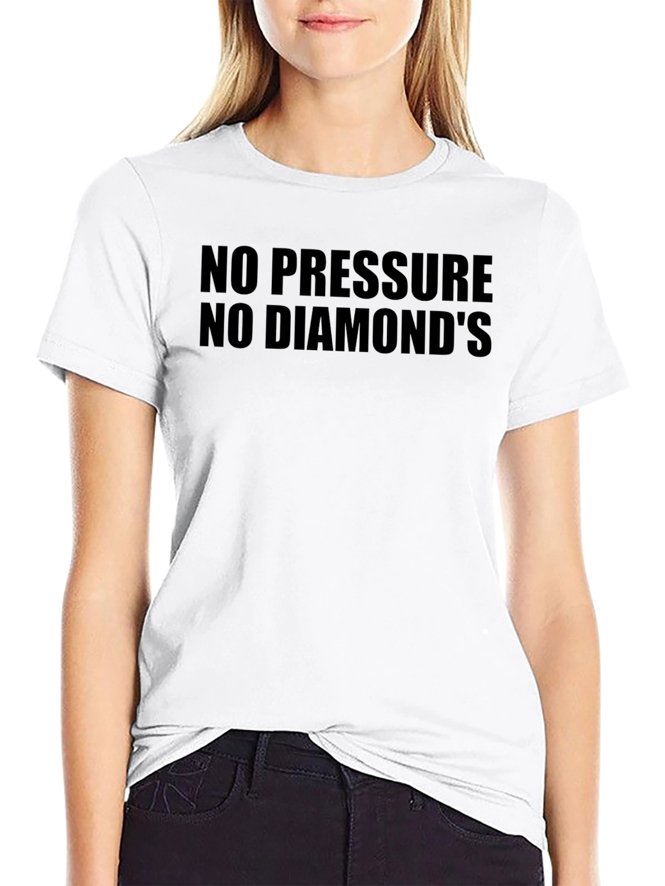 No Pressure No Diamonds Black Graphic Tee
