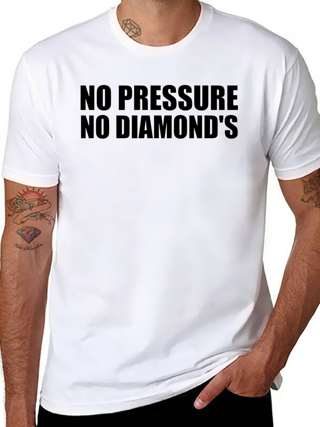 No Pressure No Diamonds Black Graphic Tee