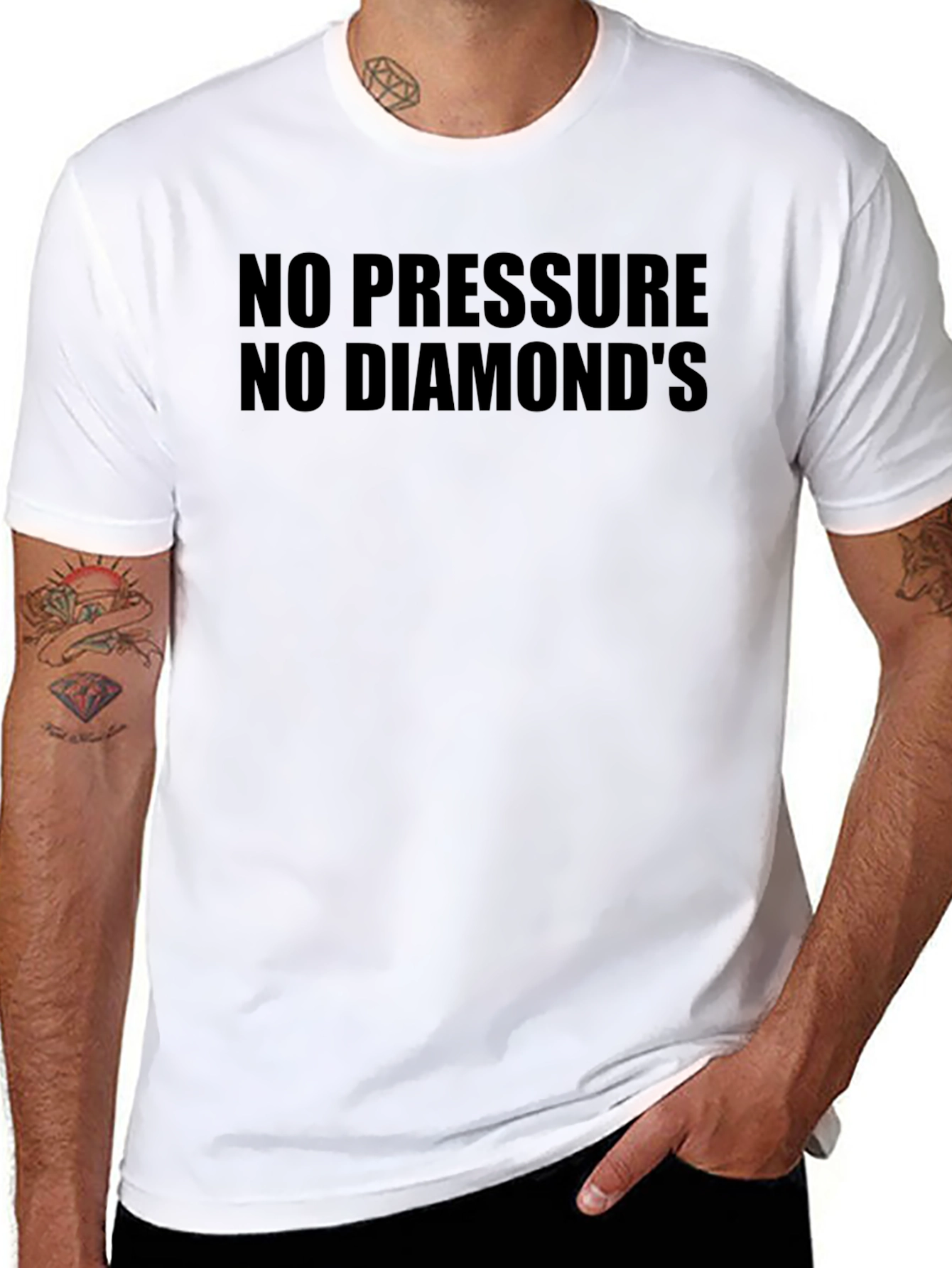 No Pressure No Diamonds Black Graphic Tee