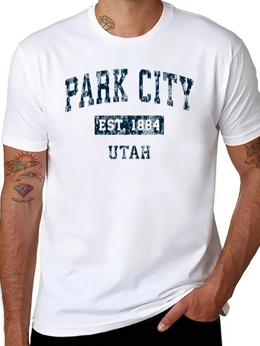 Park City Utah T-Shirt Est. 1884 Distressed Graphic Tee