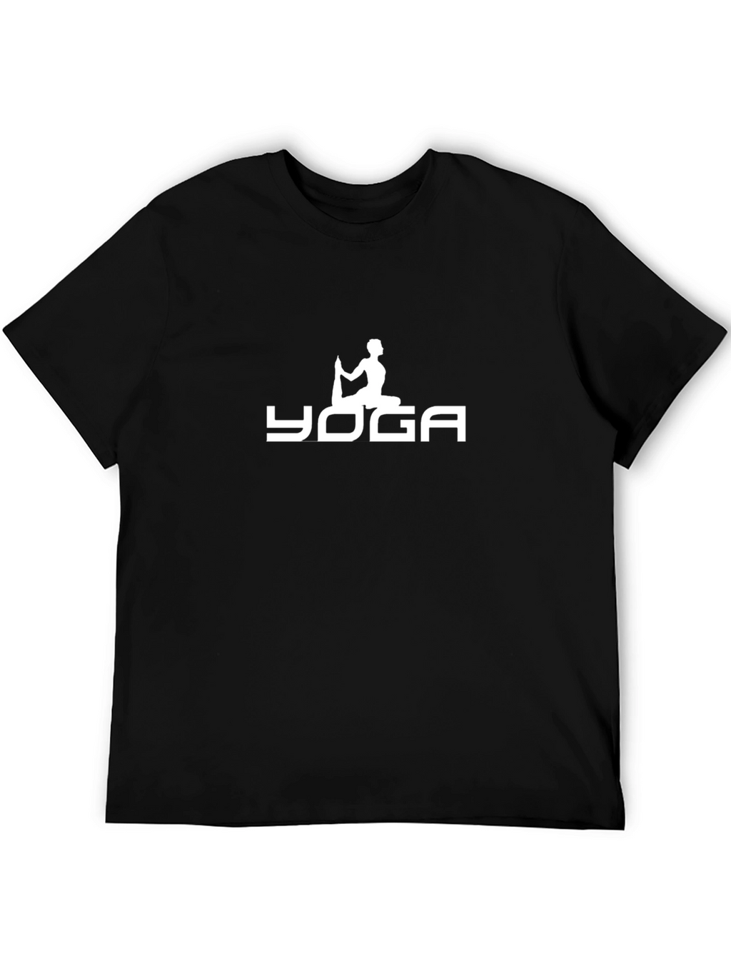 Yoga Pose Graphic Black T-Shirt