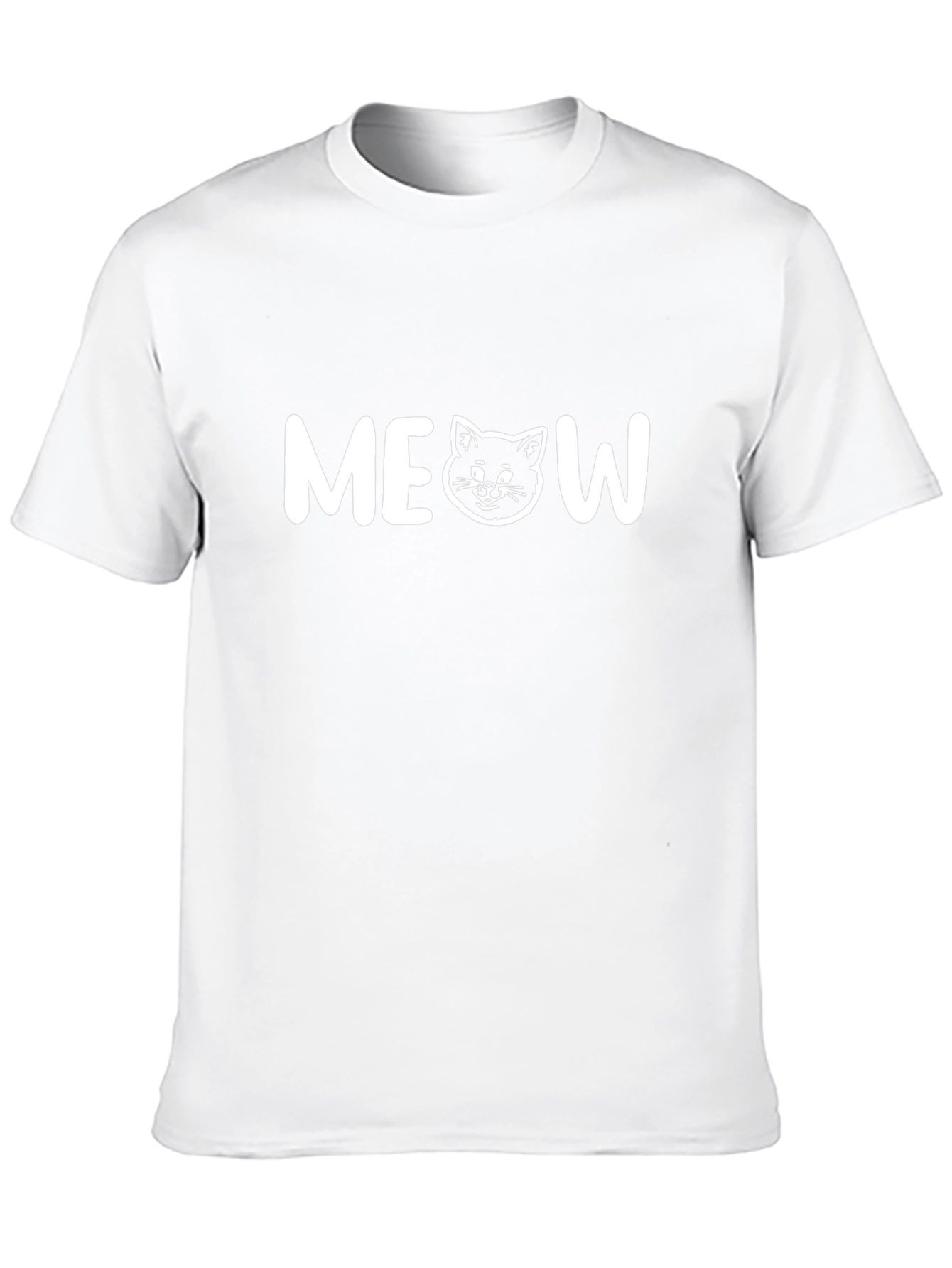 Meow Cat T-Shirt - Cute Graphic Tee
