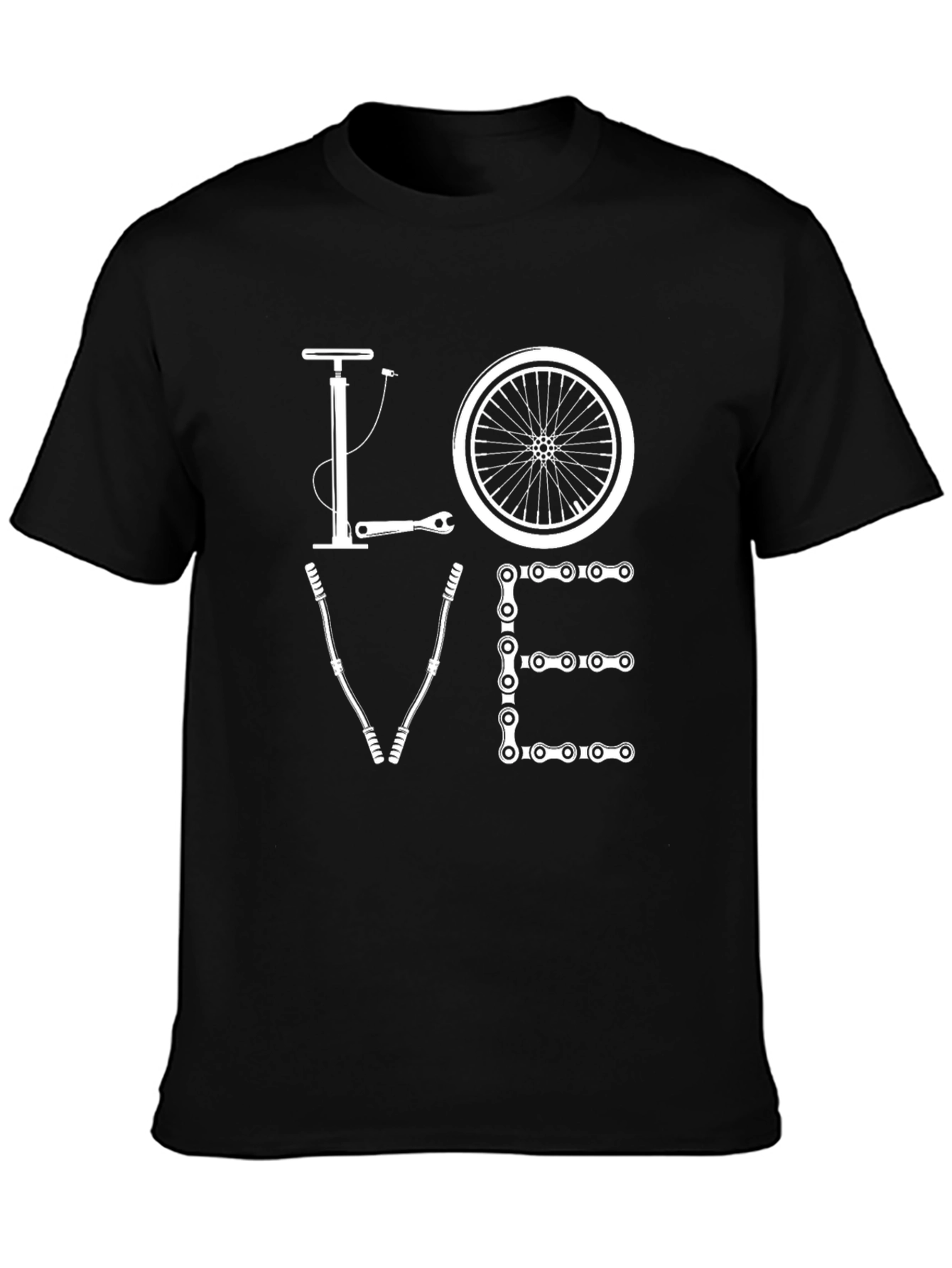 Love Cycling T-Shirt - Black Graphic Tee for Bike Enthusiasts