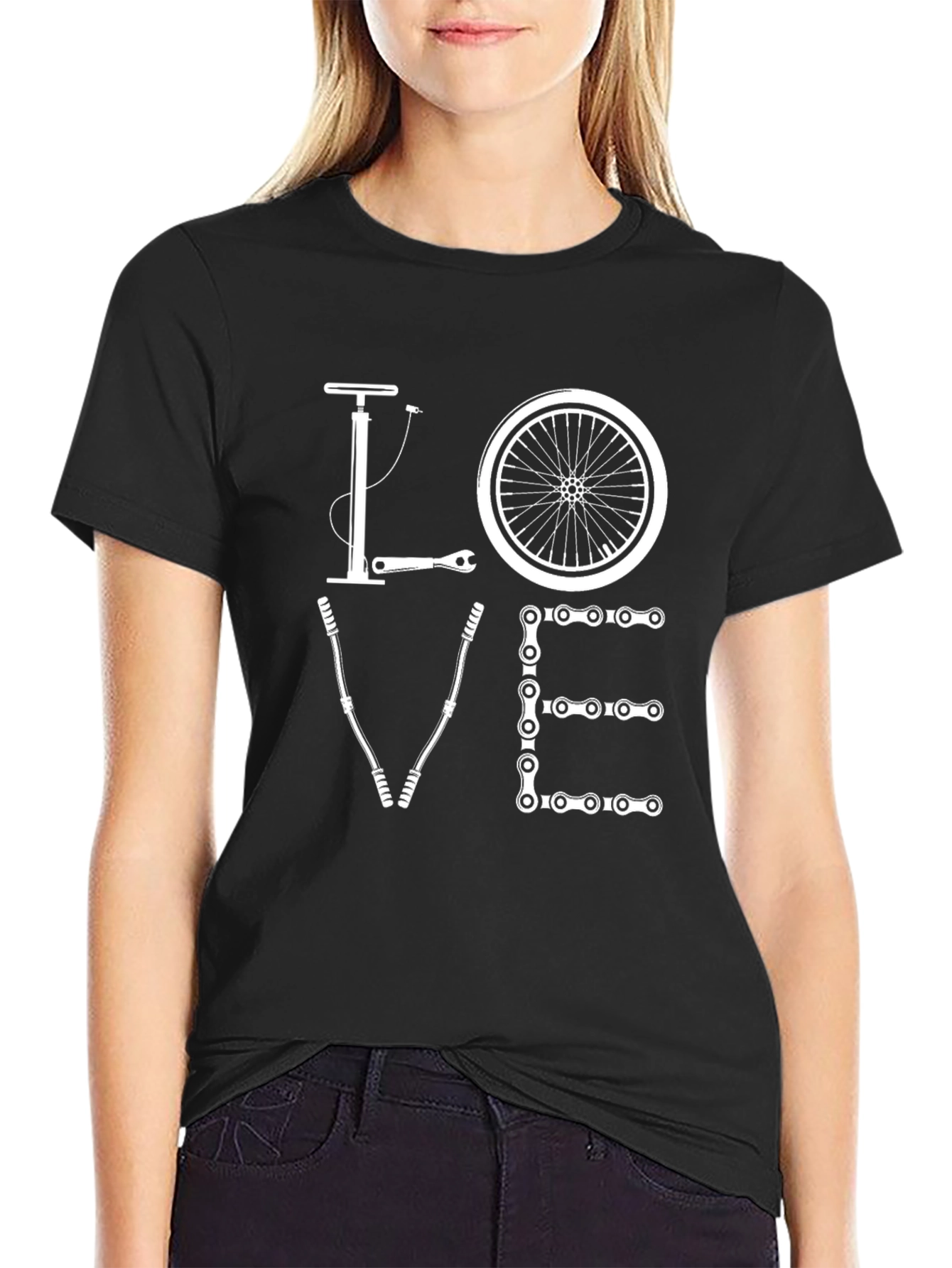 Love Cycling T-Shirt - Black Graphic Tee for Bike Enthusiasts