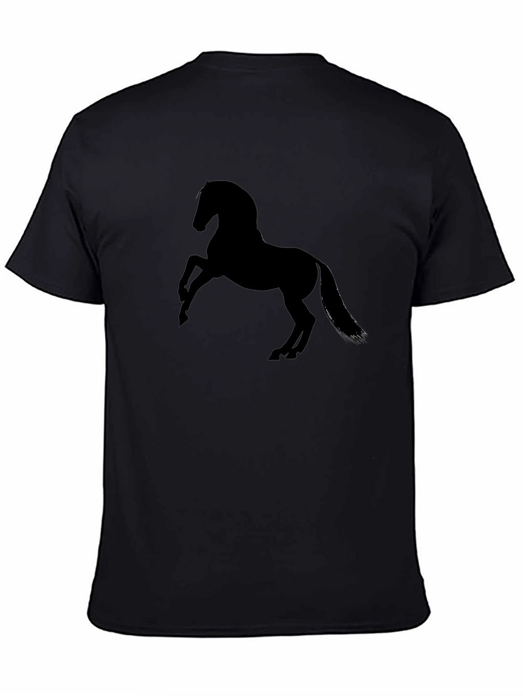 Black Horse Silhouette Mens T-Shirt