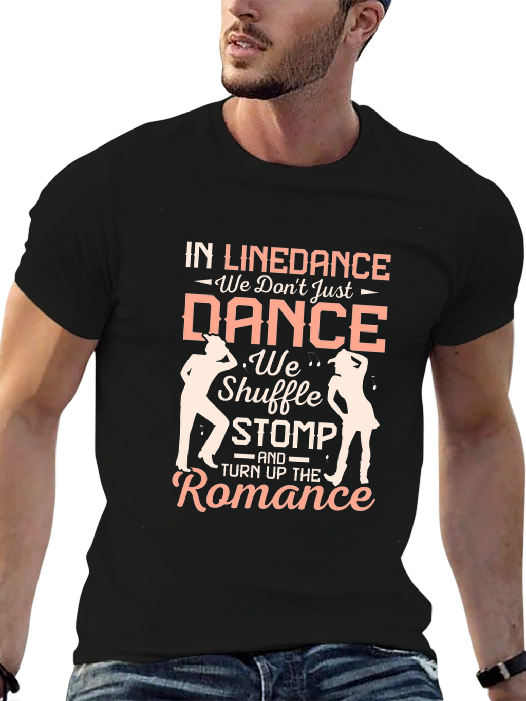 Line Dance T-Shirt - Shuffle Stomp and Romance