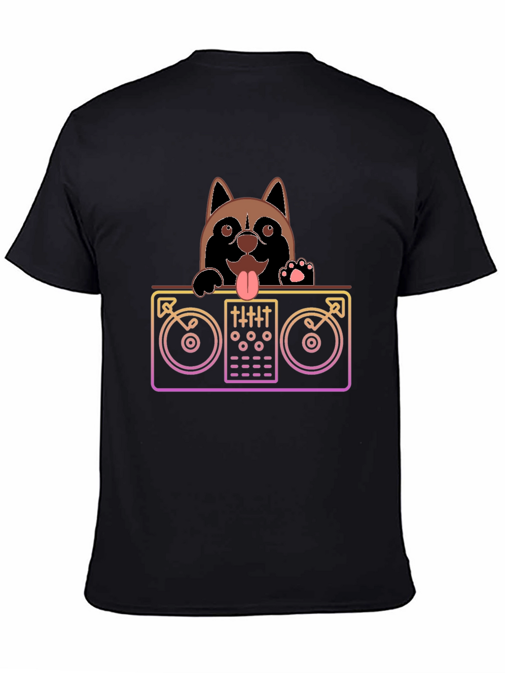 DJ Dog Black T-Shirt - Mix Master Pup