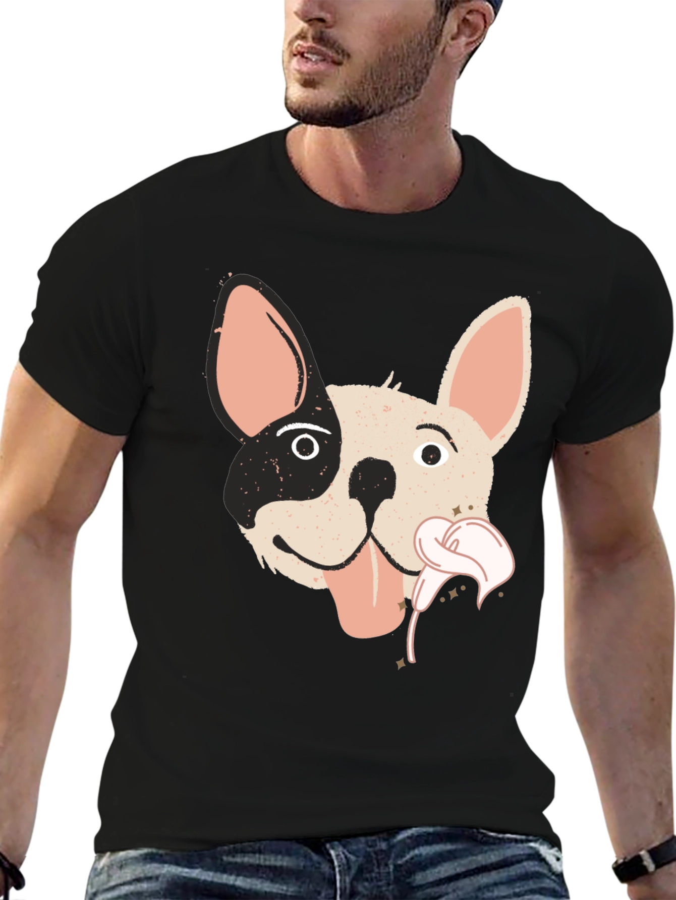 Dog Graphic Tee - Funky Frenchie T-Shirt