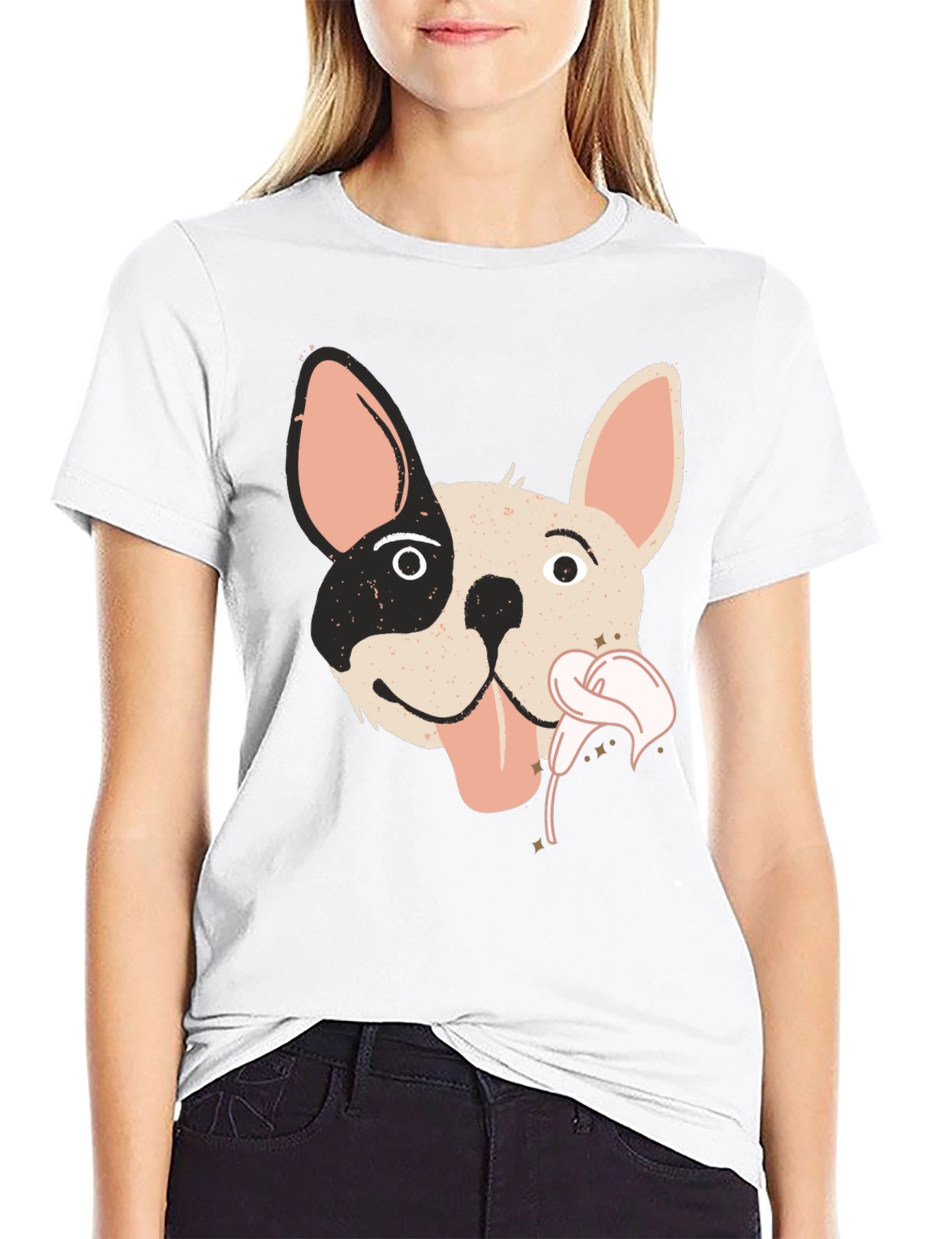 Dog Graphic Tee - Funky Frenchie T-Shirt