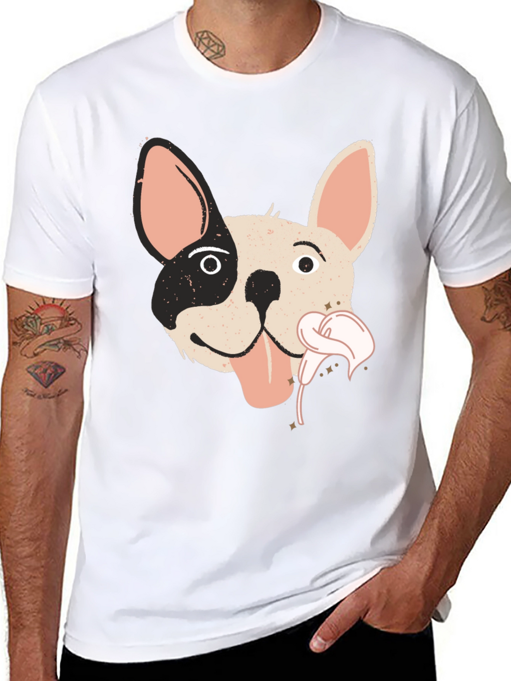 Dog Graphic Tee - Funky Frenchie T-Shirt