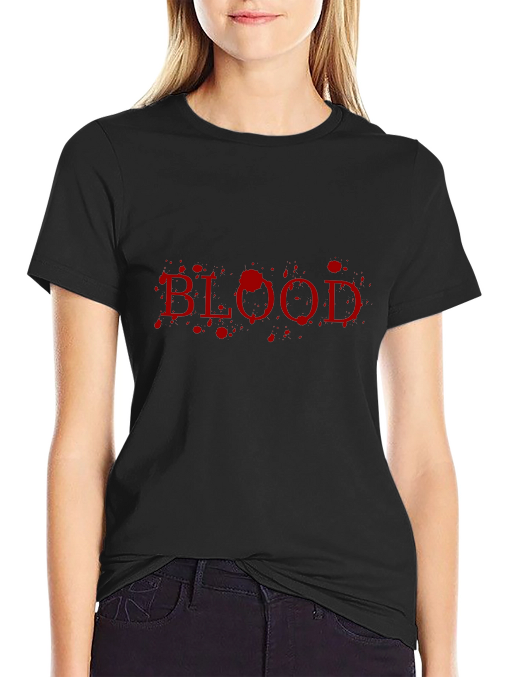 Blood Splatter Graphic T-Shirt - Mens Black Tee