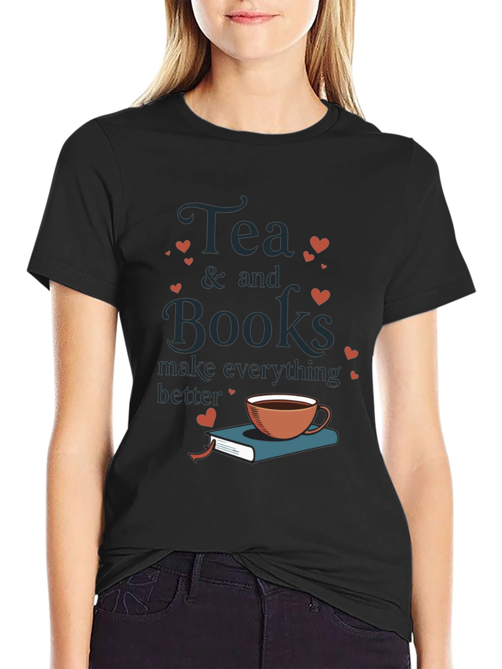 Tea & Books Graphic Tee