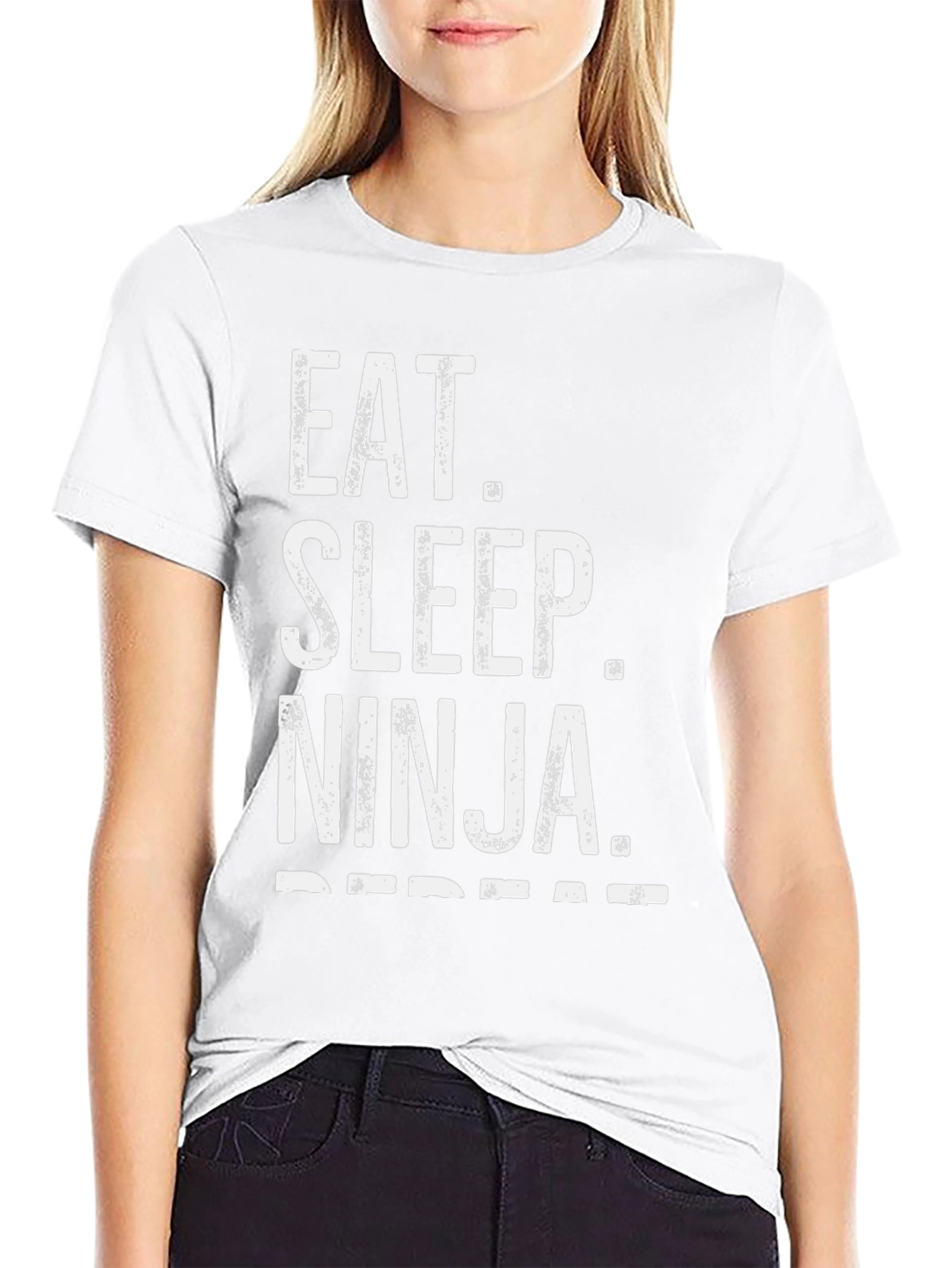 Eat Sleep Ninja Repeat Black T-Shirt