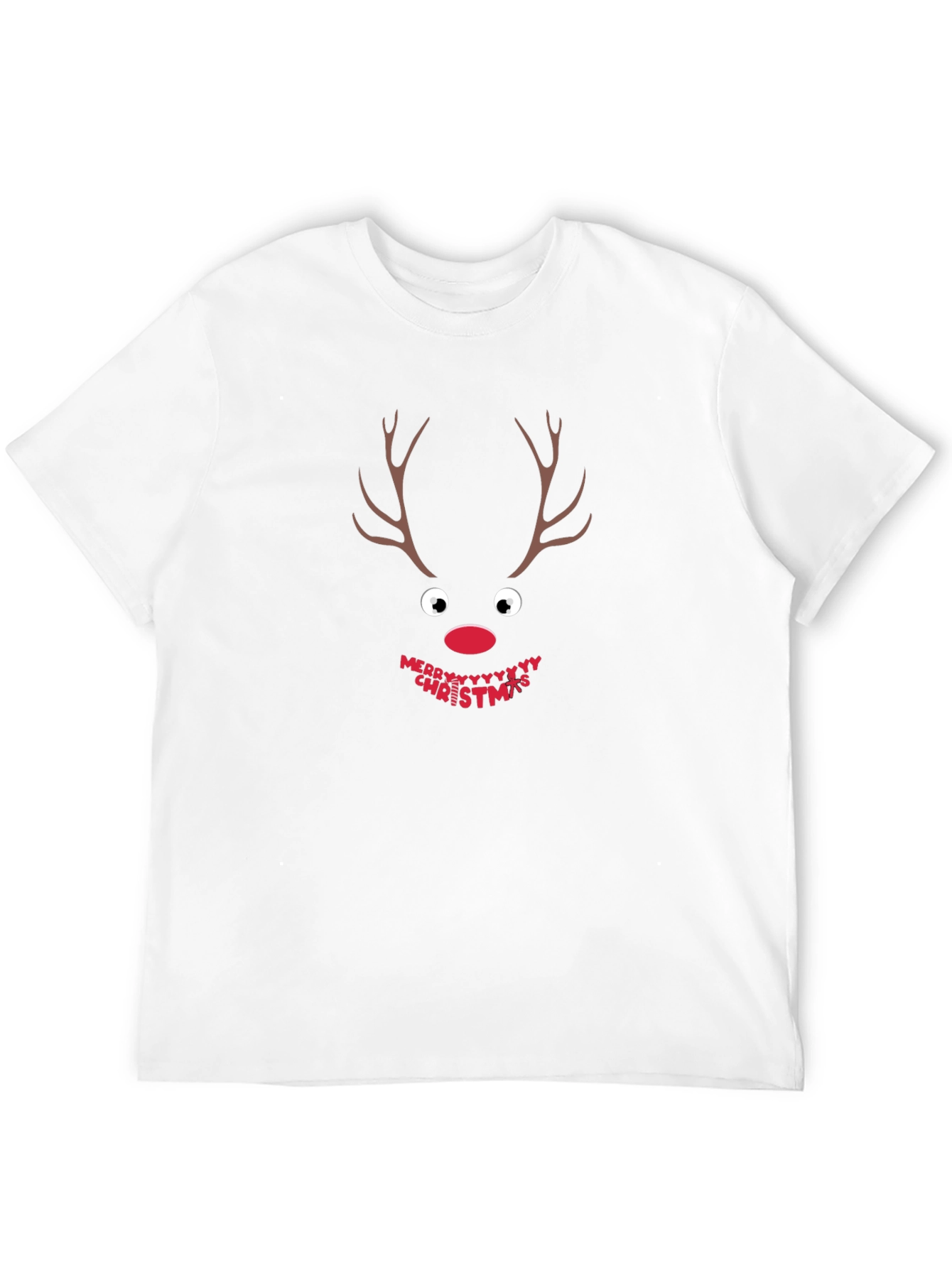 Festive Reindeer Christmas T-Shirt - Holiday Apparel