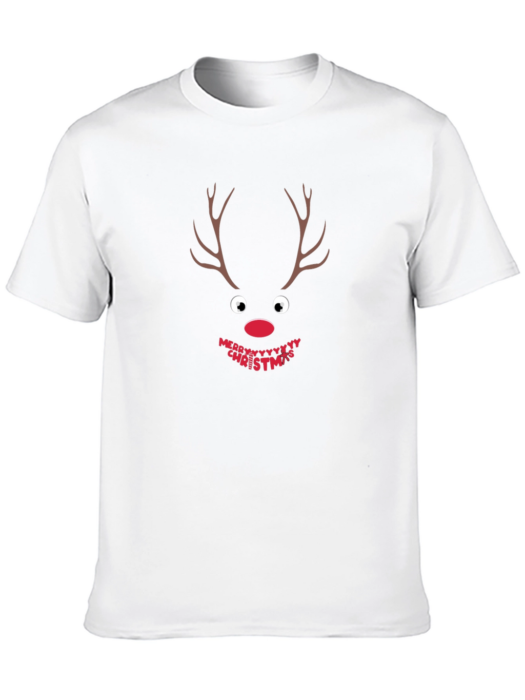 Festive Reindeer Christmas T-Shirt - Holiday Apparel