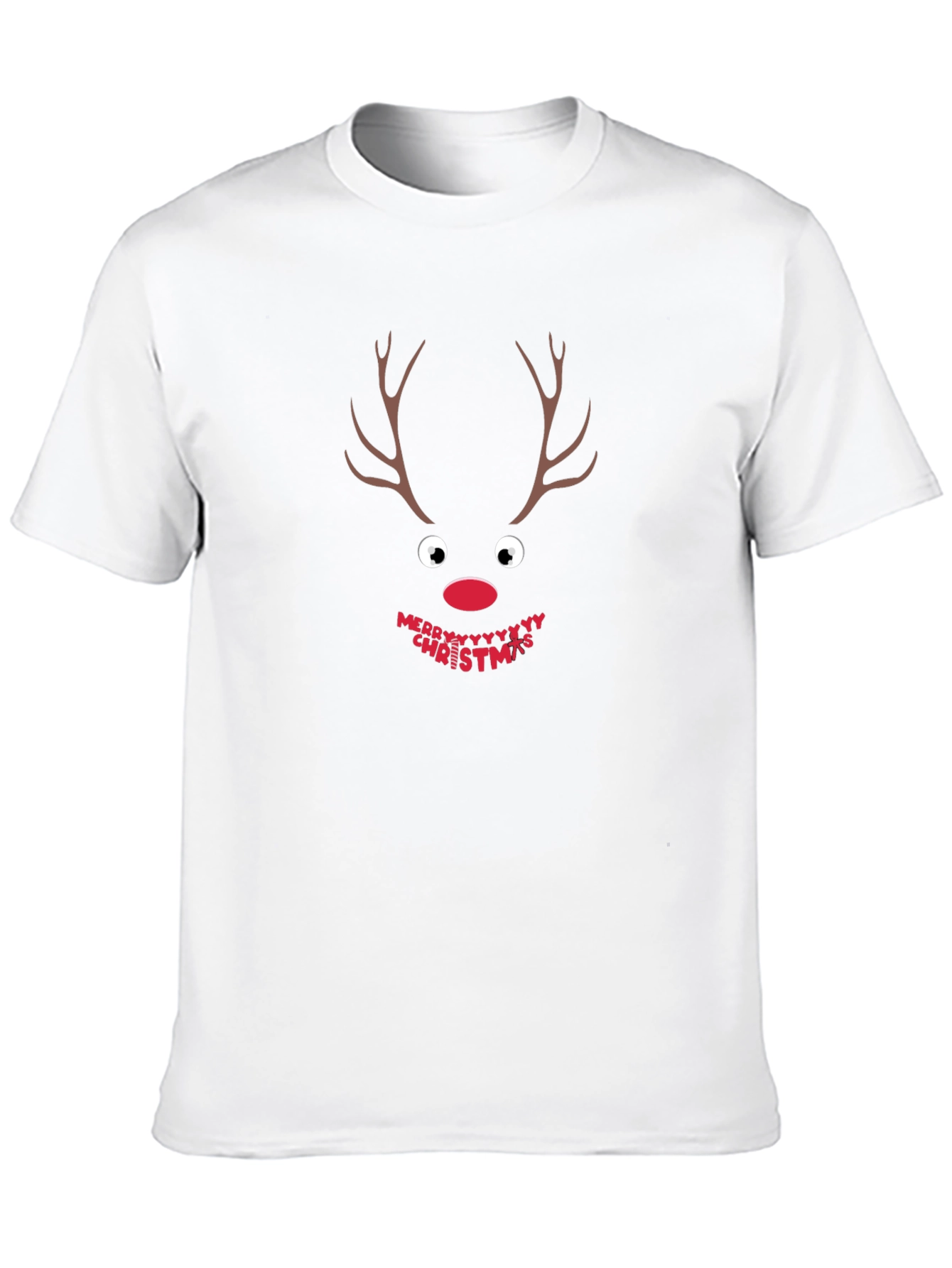 Festive Reindeer Christmas T-Shirt - Holiday Apparel
