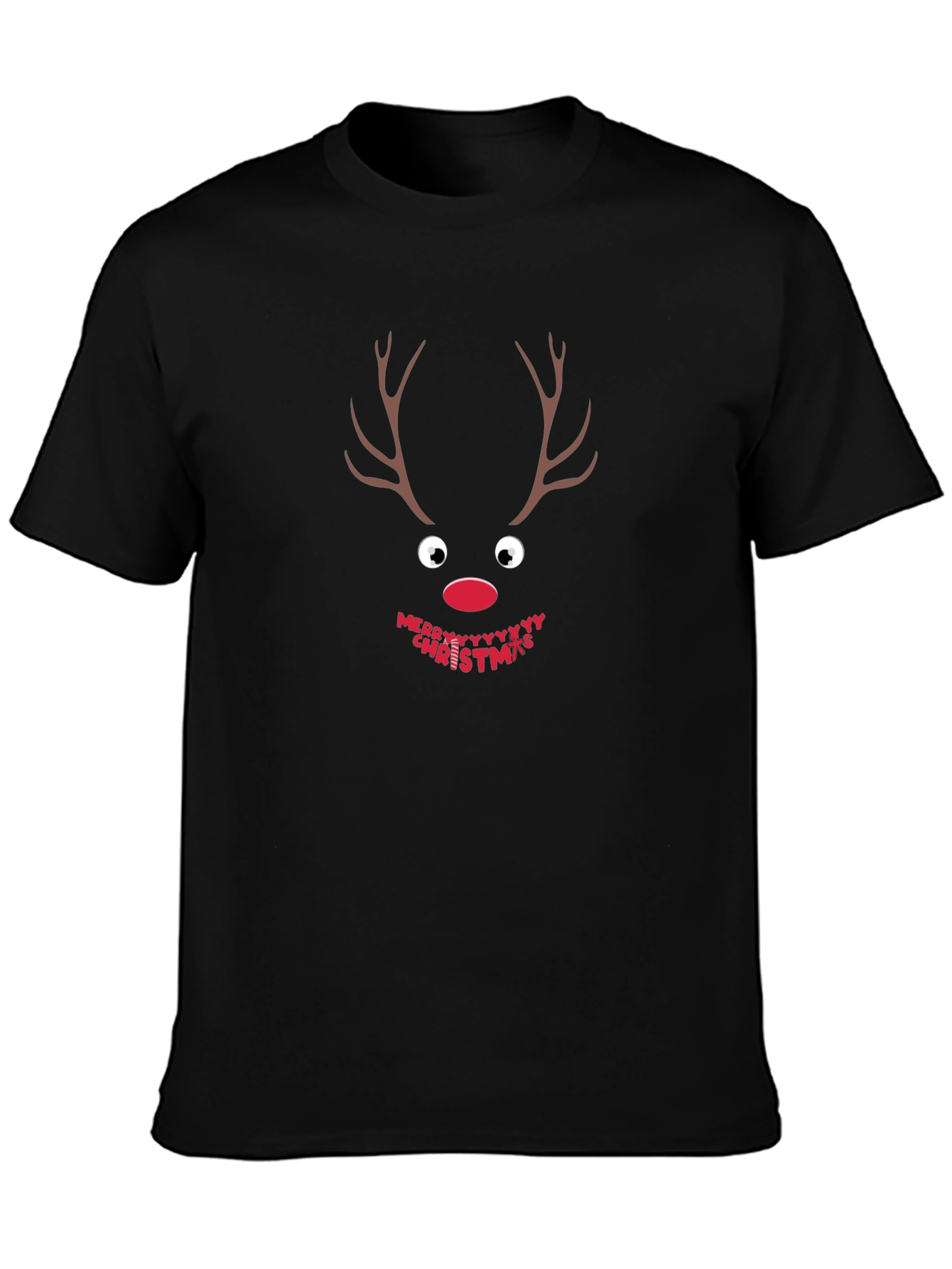 Festive Reindeer Christmas T-Shirt - Holiday Apparel
