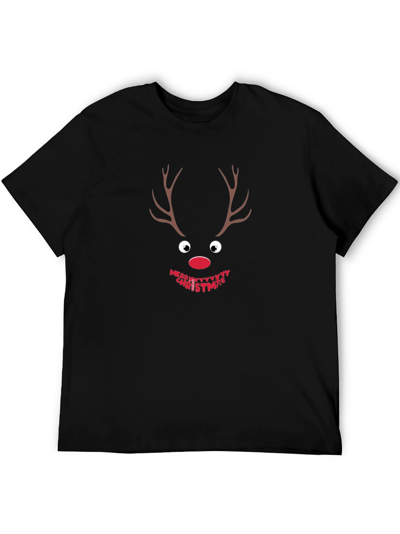 Festive Reindeer Christmas T-Shirt - Holiday Apparel