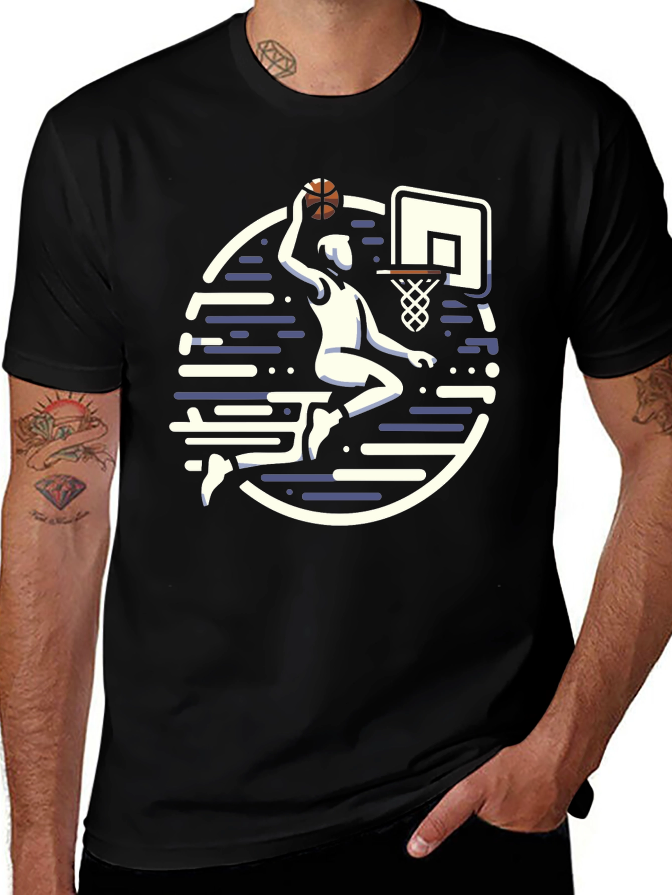 Basketball Slam Dunk Graphic Tee