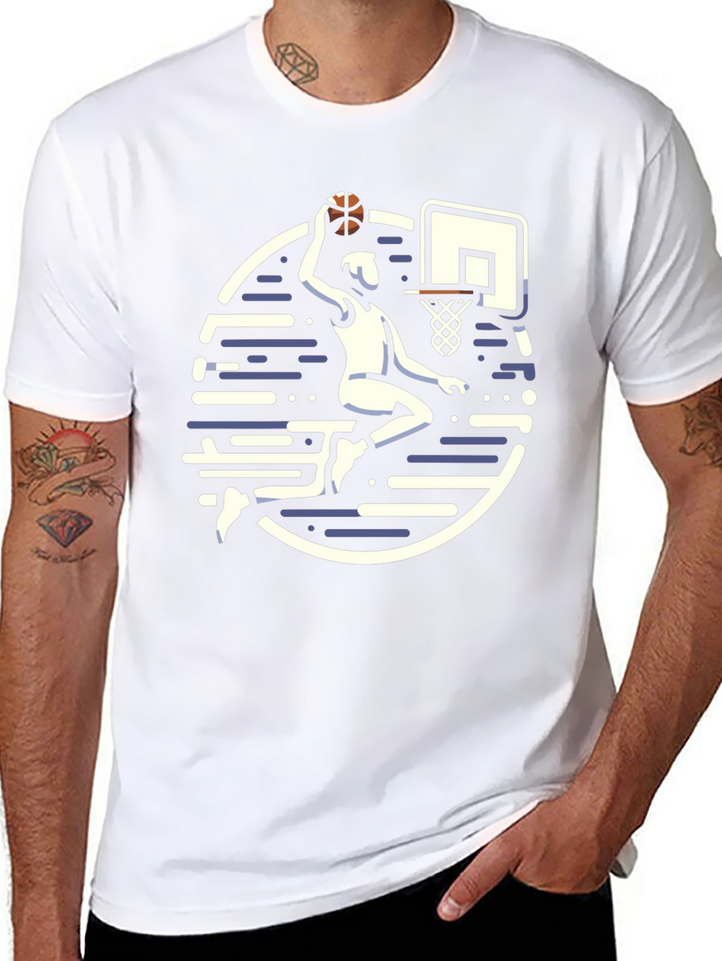 Basketball Slam Dunk Graphic Tee