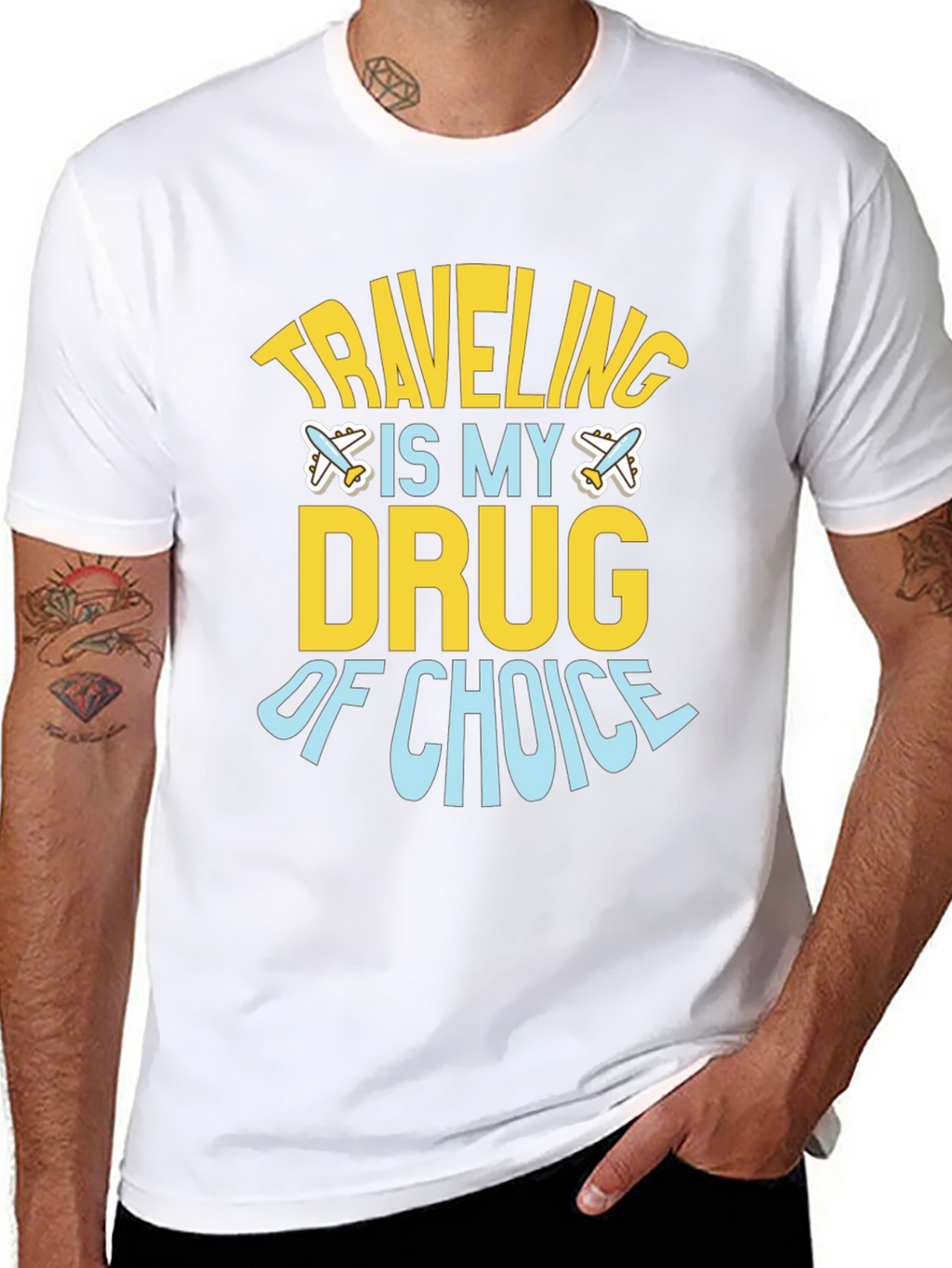 Traveling Is My Drug of Choice Graphic Tee