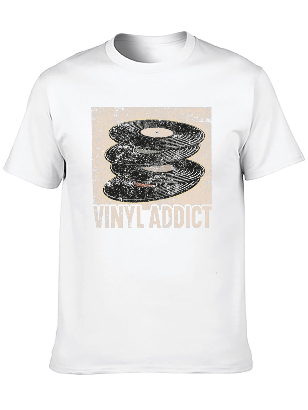 Vinyl Addict Graphic T-Shirt - Music Lover Tee