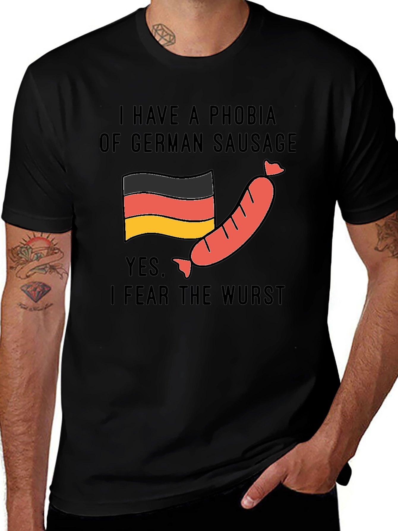 Phobia of German Sausage T-Shirt - Funny Graphic Tee