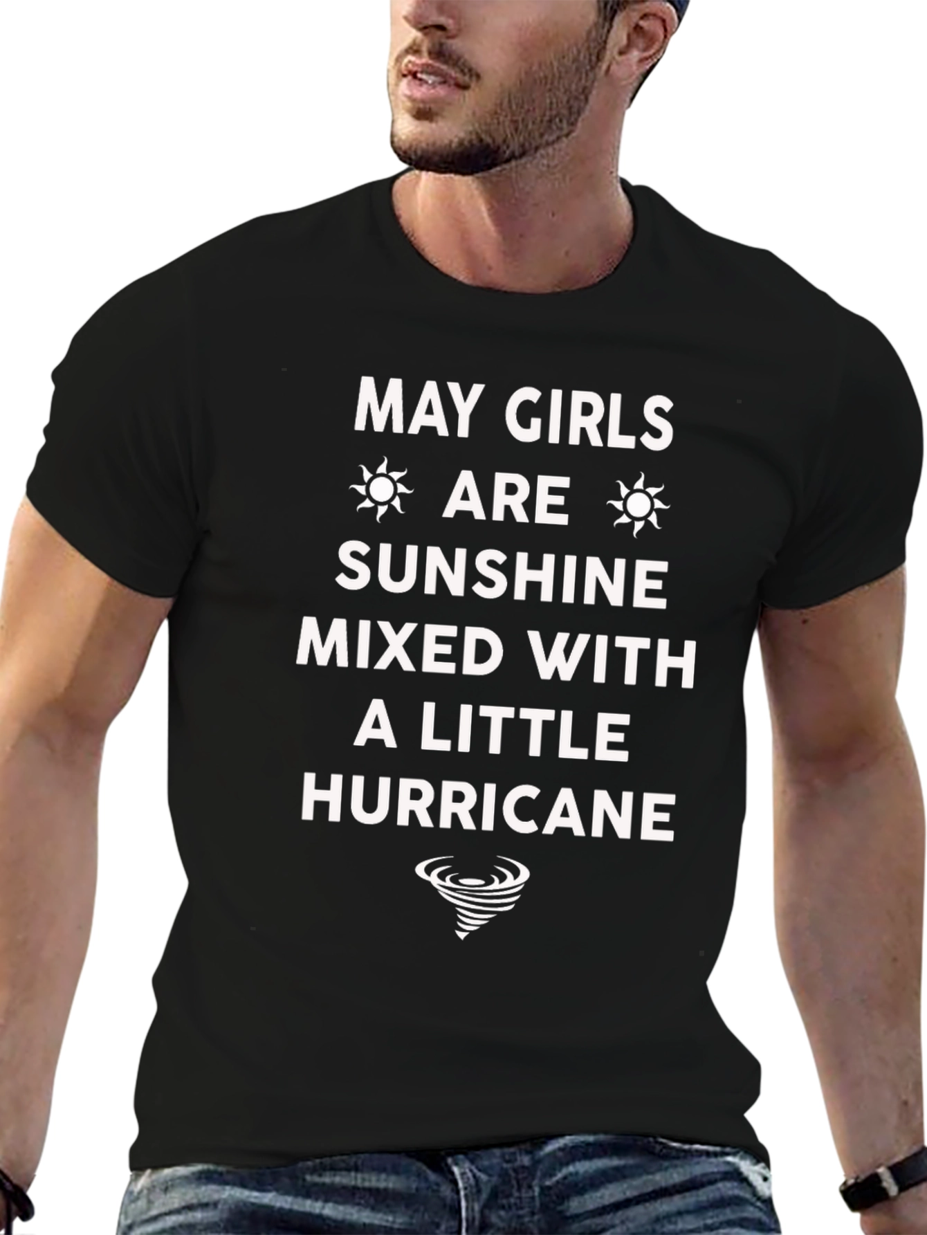 May Girls Sunshine Mixed With A Little Hurricane T-Shirt