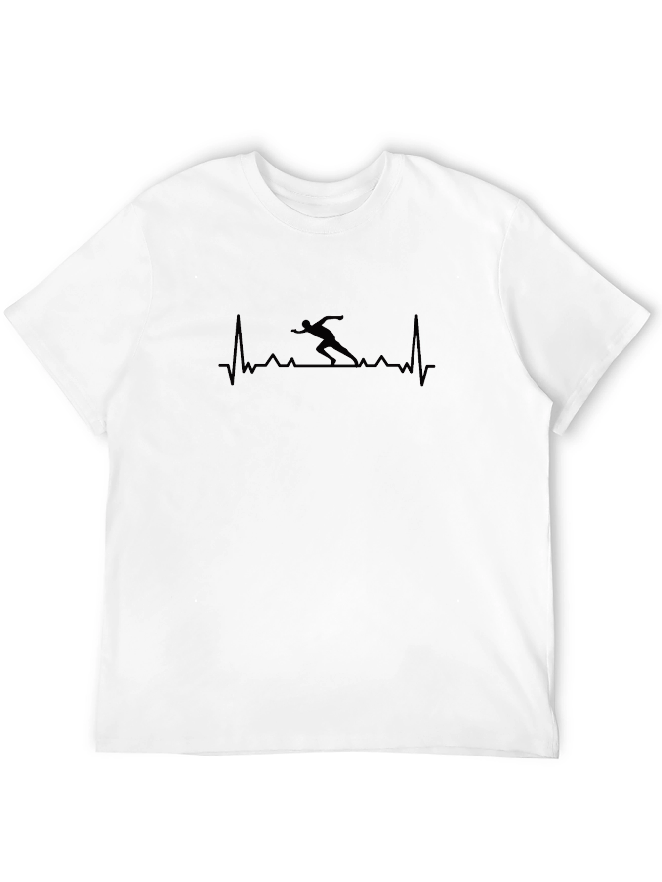 Heartbeat Runner Graphic Tee - Black