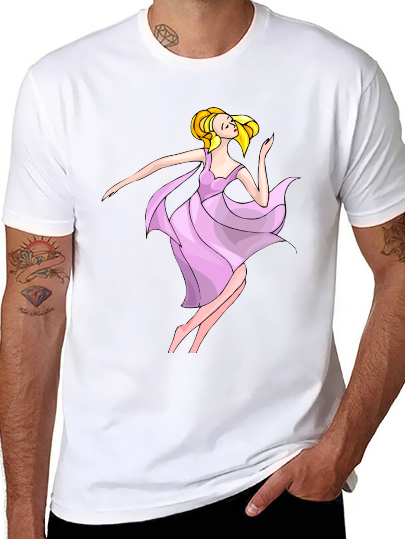 Ballerina Graphic Black T-Shirt